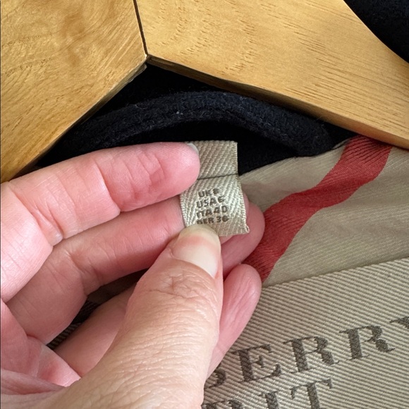 Burberry Brit Black Rushworth Belted Wool Cashmere Blend Trench Coat Size 6 - Picture 12 of 13